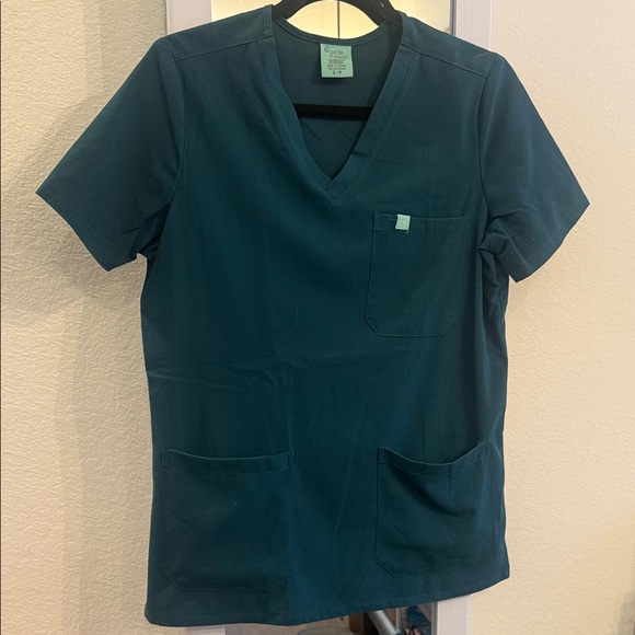 Garde-Malade Tops - Teal V-Neck Women's Top